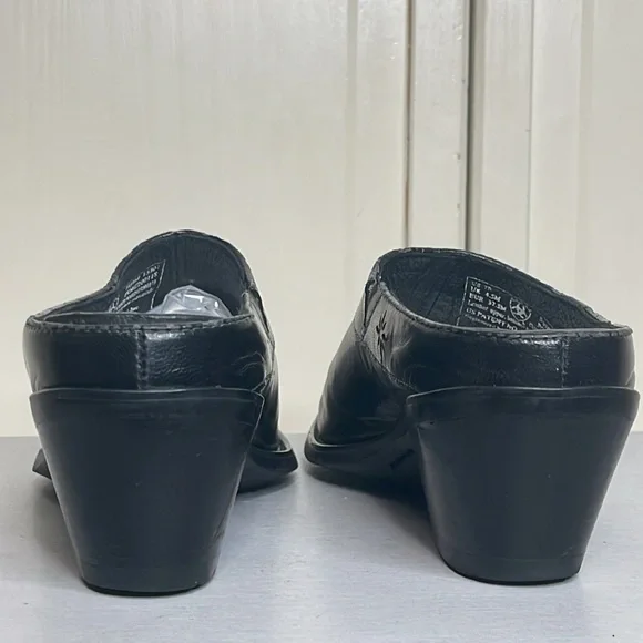 ARIAT Women’s slide Mules Black Turquoise Leather Upper SIZE 7B - Picture 4 of 11